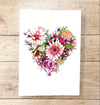 Heart of flowers print