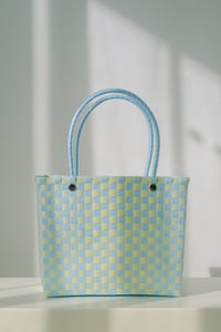 Image 2 of Debby Picnic bag (Pastel blue/Yellow)