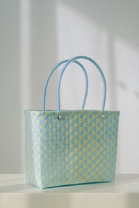 Image 3 of Debby Picnic bag (Pastel blue/Yellow)