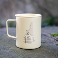 Image 1 of Camping Logo Coffee Mug Insulated - Sand Color