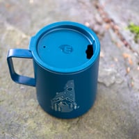 Image 2 of Camping Logo Coffee Mug Insulated - Midnight Blue Color