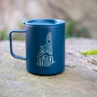 Image 1 of Camping Logo Coffee Mug Insulated - Midnight Blue Color