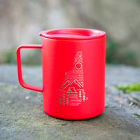 Image 1 of Camping Logo Coffee Mug Insulated - Red Color