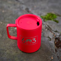 Image 2 of 603 Box Logo Coffee Mug Insulated - Red Color