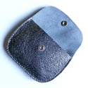 leather press stud purse