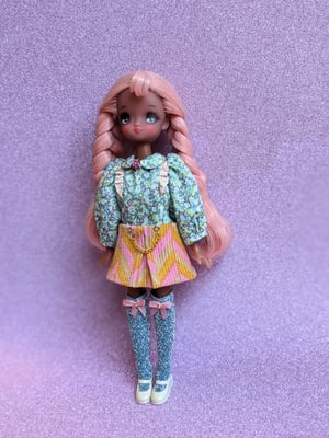 Image of Lounging Linda ~ Herringbone Mini Skirt Set for Jjorori and Kuku Clara