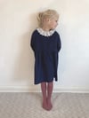 Rosa Dress- navy washed cotton