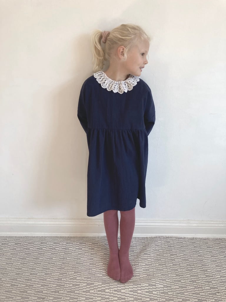 Rosa Dress- navy washed cotton