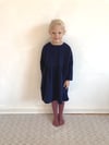 Rosa Dress- navy washed cotton