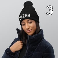 Image 4 of POM-POM BLEGH BEANIE