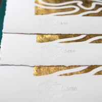 Image 4 of CITIES OF GOLD (LARGE + 24 ct gold leaf) ARTIST PROOF