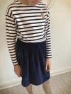 Breton Shirt with vintage flower