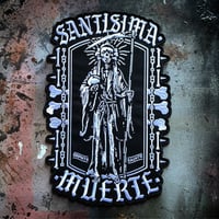 Image 2 of SANTA MUERTE EMBROIDERED BACKPATCH