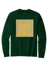3 Kings "Box Logo" 3M/PuffPaint on Dark Green Champion Long Sleeve