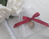 Image 2 of Groom Buttonhole Photo Charm,Wedding Memory Charm, Memory brooch 
