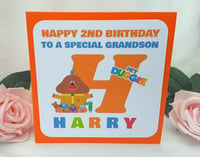 Image 1 of Personalised Hey Duggee Birthday Card, Any age/relationship