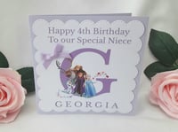 Image 1 of Personalised Frozen 2 Birthday Card, Any age/relationship