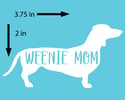 Weenie Mom | Dachshund Silhouette Decal