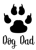 Dog Dad | Paw Print Silhouette Decal