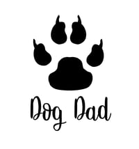 Image 1 of Dog Dad | Paw Print Silhouette Decal