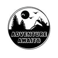 Image 1 of Adventure Awaits | Mountain Silhouette Vinyl Decal