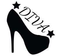 Image 1 of Diva Heel Silhouette Vinyl Decal