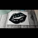 Lipstick Lips Silhouette Vinyl Decal