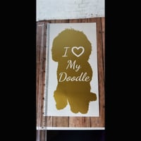 Image 4 of I Love My Doodle | Dog Silhouette Vinyl Decal