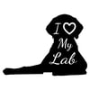 I Love My Lab | Dog Silhouette Vinyl Decal