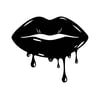 Dripping Lips Silhouette Vinyl Decal