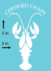 Image 3 of Certified Cajun | Crawfish Silhouette Decal