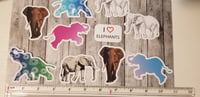 Image 3 of I love Elephants Stickers (10 Pack)