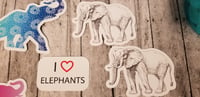 Image 5 of I love Elephants Stickers (10 Pack)