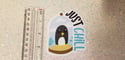 Ice Terrarium Penguin "Just Chill" Sticker