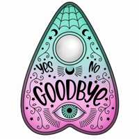 Image 3 of Pastel Goth Ouija Planchette Sticker