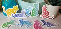 Image 2 of Colorful Celestial Star and Moon Cat Stickers (12 Pack)