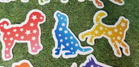 Image 3 of Celestial Starry Gradient Dog Silhouette Stickers (12 Pack)