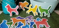 Image 2 of Colorful Gradient Dog Silhouette Stickers (12 Pack)