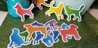 Image 3 of Colorful Gradient Dog Silhouette Stickers (12 Pack)