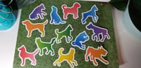 Image 4 of Colorful Gradient Dog Silhouette Stickers (12 Pack)