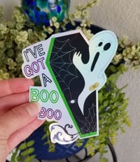 Image 2 of I've Got A Boo Boo Ghost Coffin Sticker