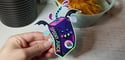 Kawaii Spooky Grape Juice Box Sticker