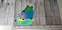 Holographic Quirky Frog Toast Sticker