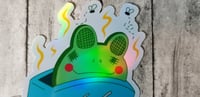 Image 5 of Holographic Quirky Frog Toast Sticker