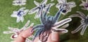 Multicolor Assorted Spiders | Clear Frosted Stickers (10 Pack)