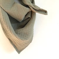 Image 2 of Gauze scarf-olive