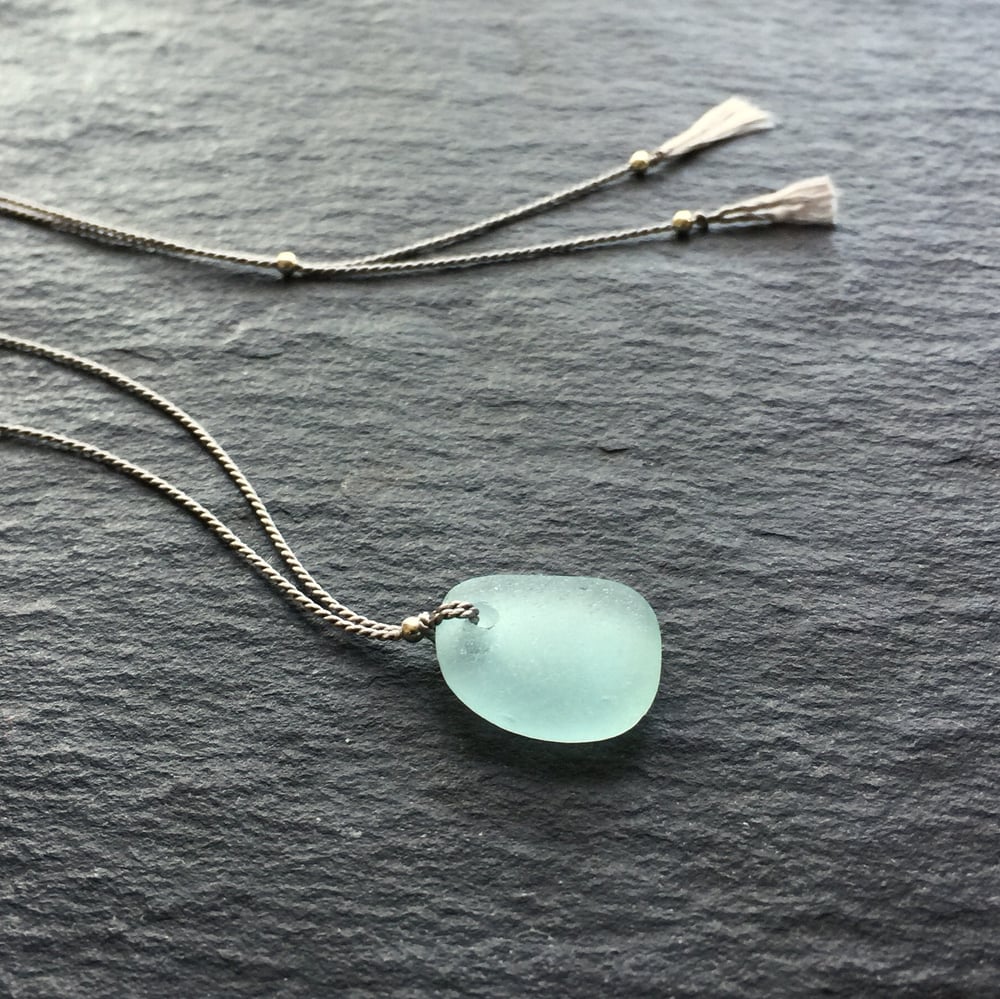 Image of Pale blue sea glass necklace - Thorpeness