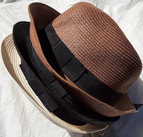 Image of POP Headwear Straw Fedora Hat