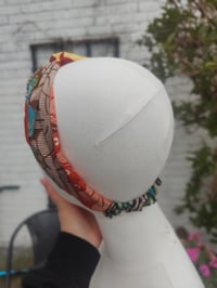 Image 3 of Boho turban Head Band- sari fabric multi mix