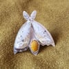 Moth Ring with Yellow Aventurine